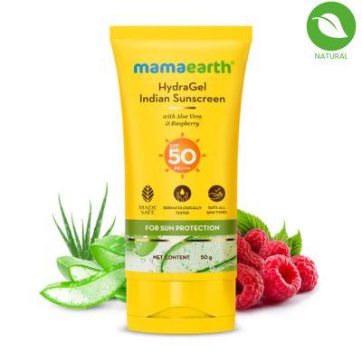 Mamaearth HydraGel Indian Sunscreen SPF 50, 50gm