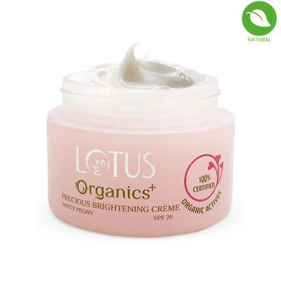 Lotus Organic Precious Brightening Creme SPF20, 50gm