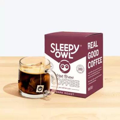 Sleepy Owl Hot Brew Coffee Dark Roast, 10pcs