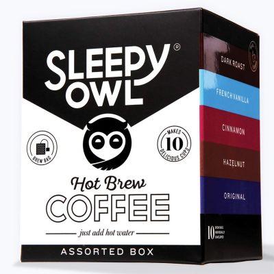 Sleepy Owl Hot Brew Coffee Assorted Box, 10pcs