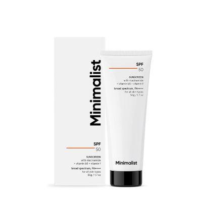 Minimalist Multi Vitamin SPF 50 PA ++++ Sunscreen, 50g