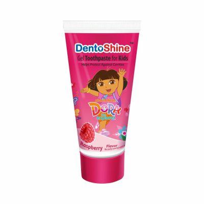 DentoShine Gel Toothpaste For Kids Raspberry Flavor (Dora), 80gm
