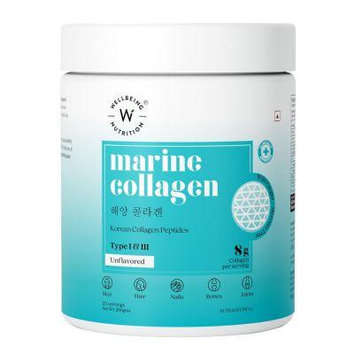 Wellbeing Nutrition Pure Korean Marine Collagen Peptides, 200gm