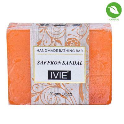 Ivie Handmade Saffron Sandal Soap, 100gm