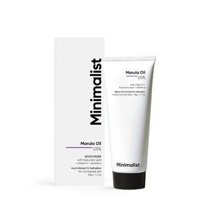 Minimalist 5% Marula Oil Face Moisturizer for Dry Skin, 50g