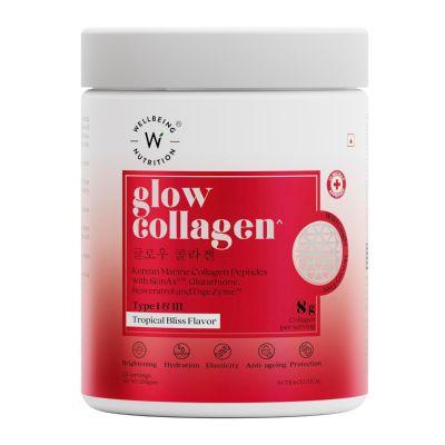 Wellbeing Nutrition Glow Collagen (Tropical bliss), 250gm