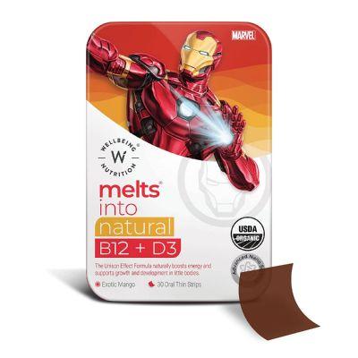 Wellbeing Nutrition Melts B12+D3 (Marvel), 30strips