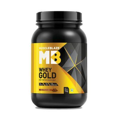 MuscleBlaze Rich Milk Chocolate Gold Whey Protein, 1kg