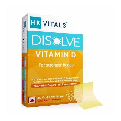 HK Vitals Disolve Vitamin D3 Raspberry, 30strips