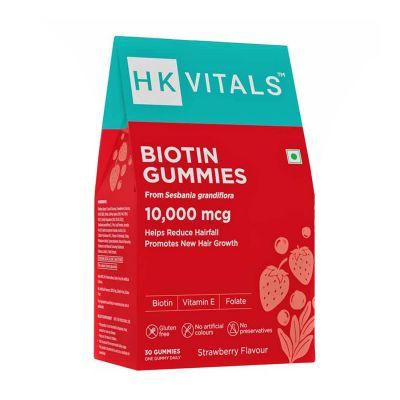HK Vitals Strawberry Biotin Gummies, 30gummies
