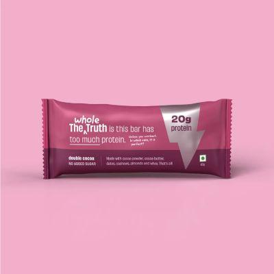 The Whole Truth Double Cocoa Protein Bar, 67gm