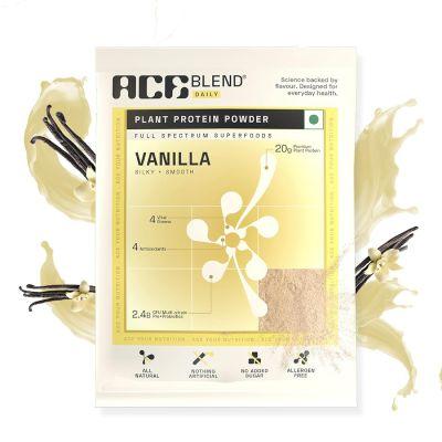 Ace Blend Daily Plant Protein Powder (Vanilla), 15 sachets