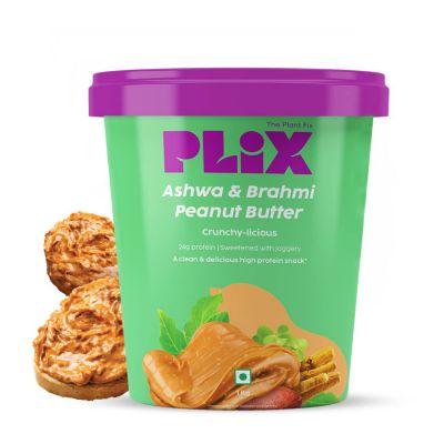 Plix Peanut Butter With Ashwagandha And Brahmi, 1kg