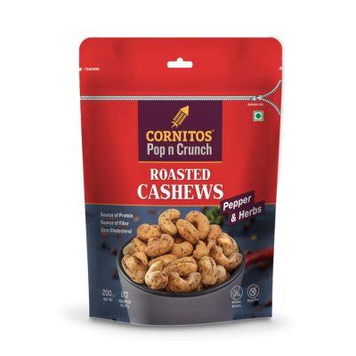 Cornitos Pepper & Herbs (Crack Pepper) Roasted Cashews, 200gm