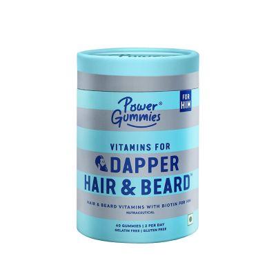 Power Gummies Dapper Hair & Beard, 60gummies