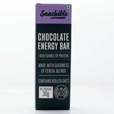 Snackible Chocolate Energy Bar, 30gm