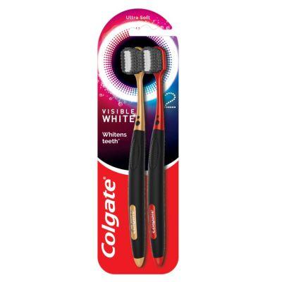 Colgate Visible White O2 Toothbrush, 2pcs