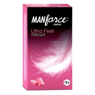 Manforce Ultra Feel Super Thin Condoms (Bubblegum Flavour), 1pack