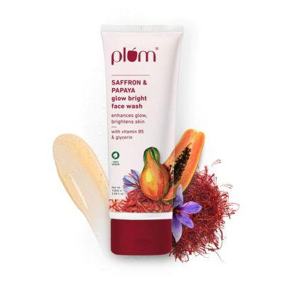 Plum Saffron & Papaya Glow Bright Face Wash, 100ml