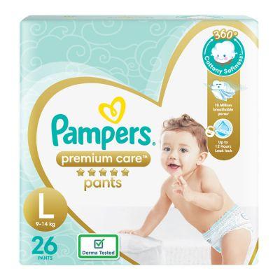 Pampers Premium Care Pant Style Baby Diapers L 9-14kg, 26pcs