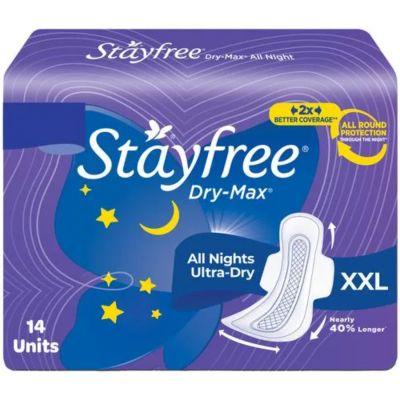 Stayfree Dry Max All Night Ultra Dry XXL, 14pcs