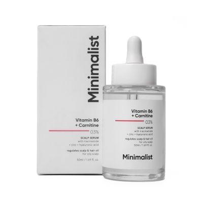 Minimalist Oil-Control Vitamin B6 + Carnitine 03% Scalp Hair Serum, 50ml