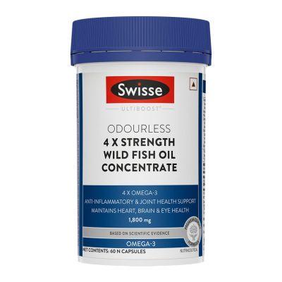 Swisse Odourless 4X Strength Fish Oil, 60caps