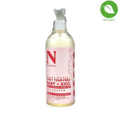 Dr. Natural Baby + Kids Rose Water Wash 3 in 1, 473ml