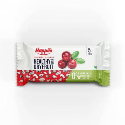 Happilo Cranberry Cashew Healthy Dry Fruit Bar, 35gm