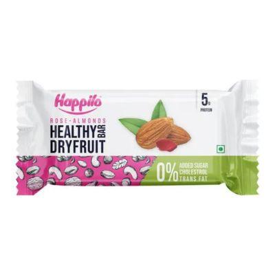 Happilo Rose-Almond Healthy Dry Fruit Bar, 35gm