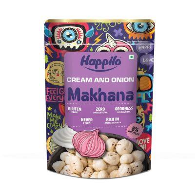 Happilo Cream & Onion Makhana, 55gm