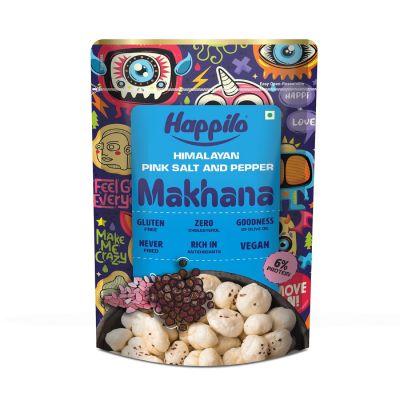 Happilo Himalayan Pink Salt & Pepper Makhana, 55gm