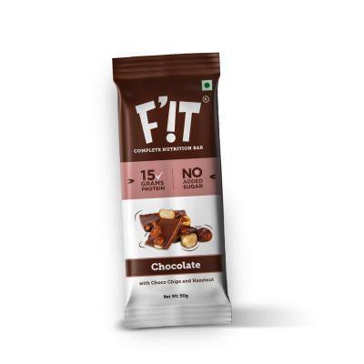 Fit Nutrition Chocolate Hazelnut Whey Protein Bar, 50gm