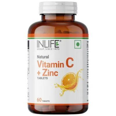 Inlife Natural Vitamin C Amla Extract with Zinc, 60tabs