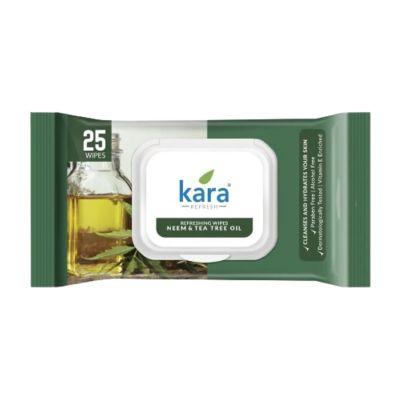 Kara Aloe Neem & Tea Tree Refreshing Wipes, 25pcs