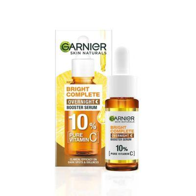 Garnier Bright Complete 10% Pure Vitamin C Overnight Booster Serum, 15ml