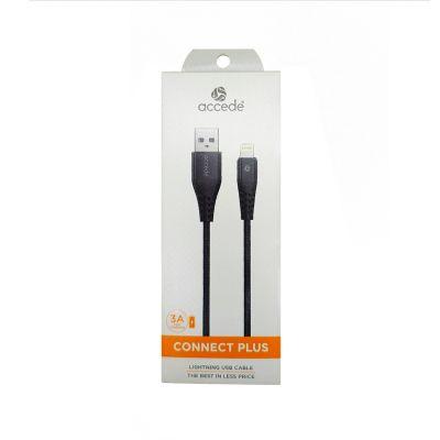 Accede Jet X 3A Lightning USB Data Cable (Black), 1pc