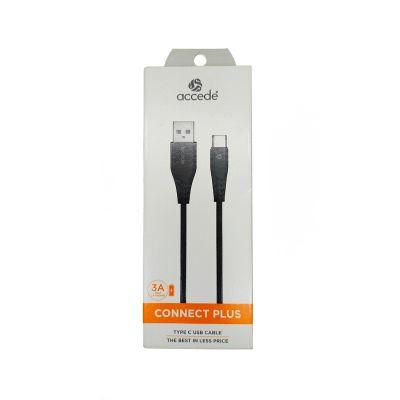 Accede Connect Plus Type C USB Cable (Black), 1pc