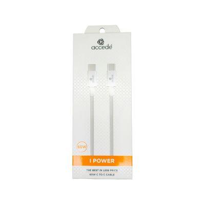 Accede Power 60W C to C Cable (White), 1pc