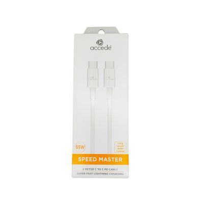 Accede 65W Speed Master 2 Meter C to C PD Super Fast Cable, 1pc