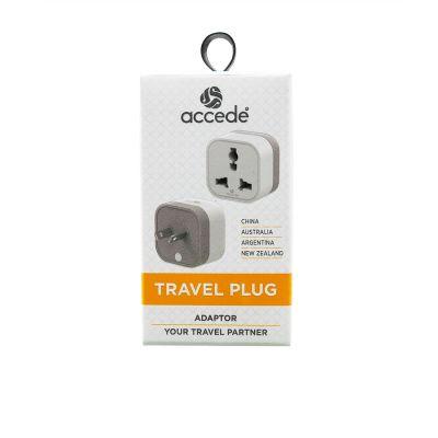 Accede Travel Plug (China, Australia, Argentina, New Zealand), 1pc