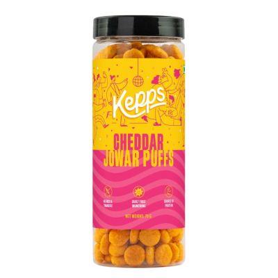 Kepps Cheddar Jowar Puffs, 70gm