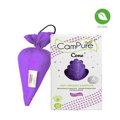 Campure Lavender Camphor Cone, 60gm
