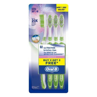 Oral-B Ultrathin Sensitive Toothbrush, 4pcs (Green)