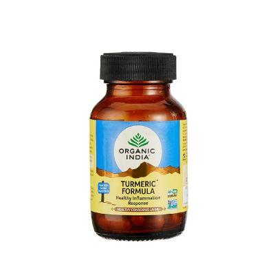 Organic India Turmeric Capsule Bottle, 60caps