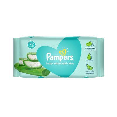 Pampers Aloe Baby Wipes, 72pieces