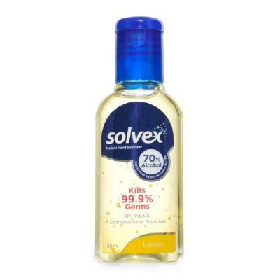 Solvex Hand Sanitizer Bottle Gel Lemon, 60ml